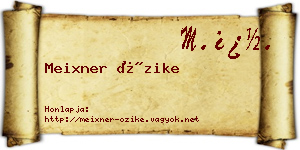 Meixner Őzike névjegykártya